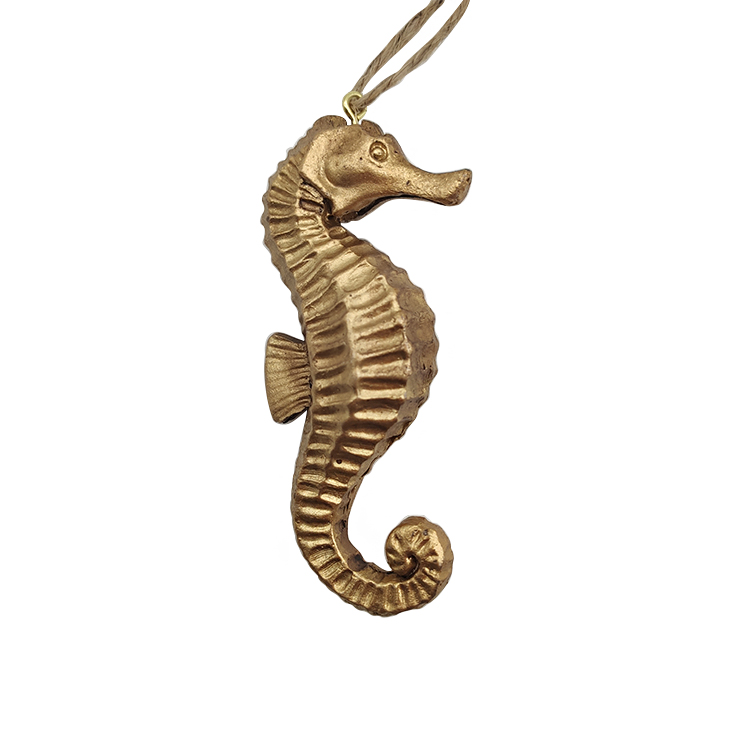 Resin Gold Sea Horse Hanging Decoration Animal Series Item21FX60327