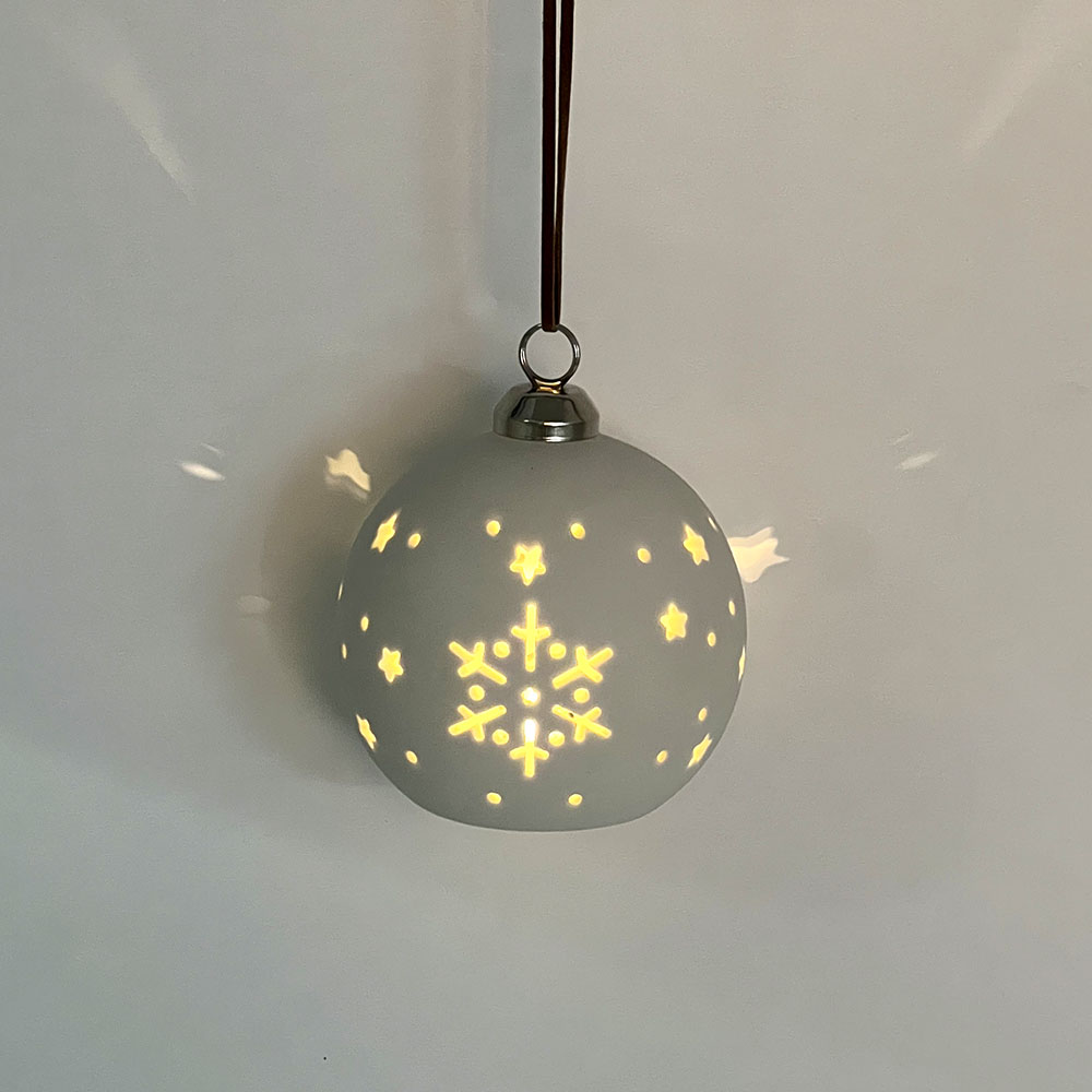 Festival supplies Christmas Tree Decoration LED Christmas Ceramic Ball Decor