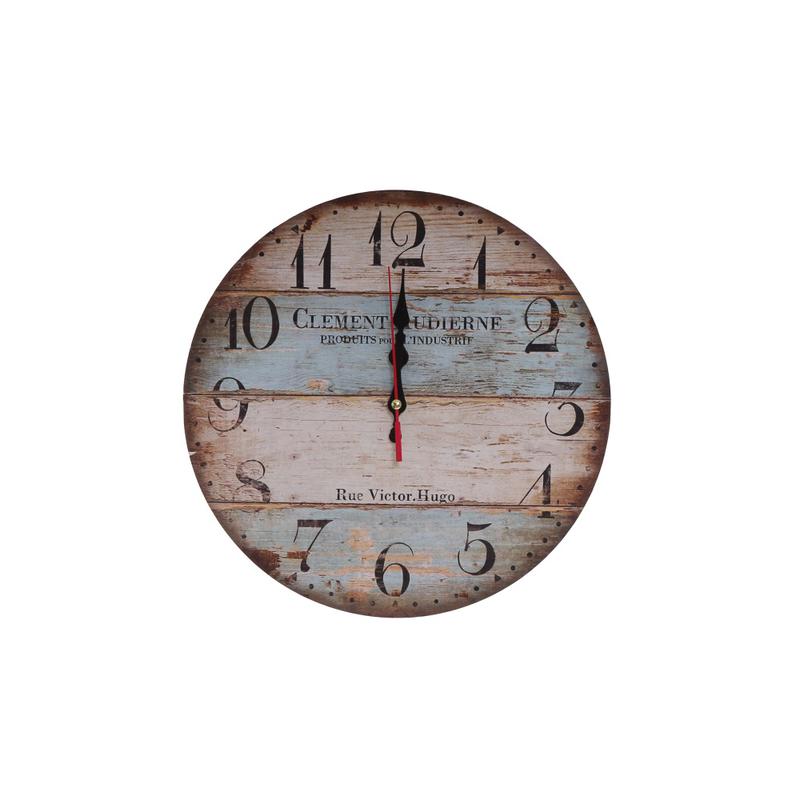Distress Home Decoration Gift Retro Wooden Wall Clock for Living Room Item JX02-23WC003