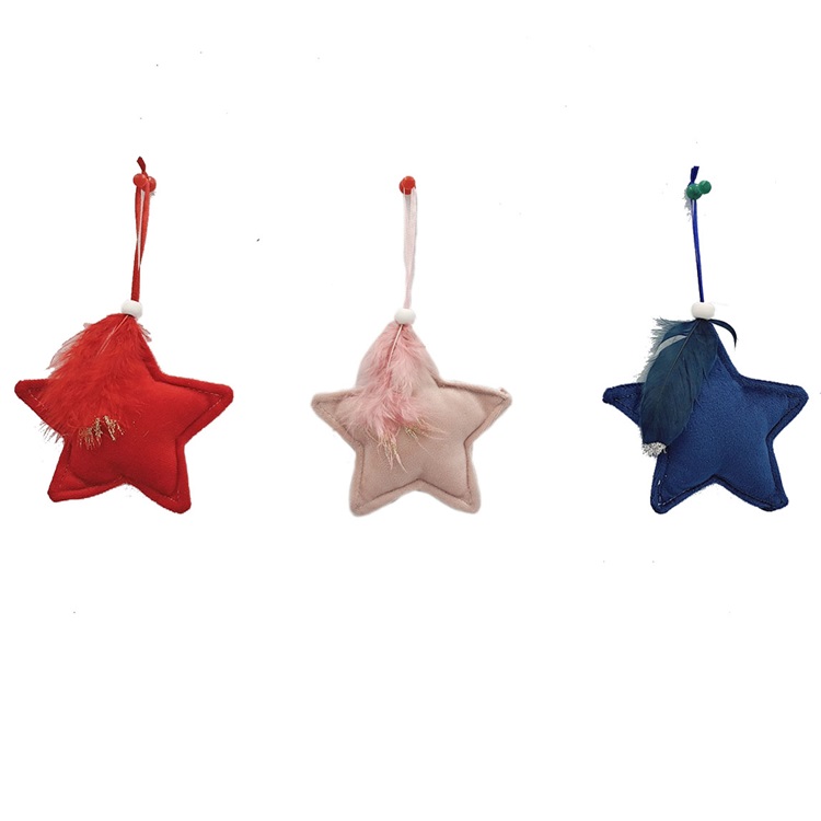 Fabric Christmas Hanging Color Star Item SHY-W12198